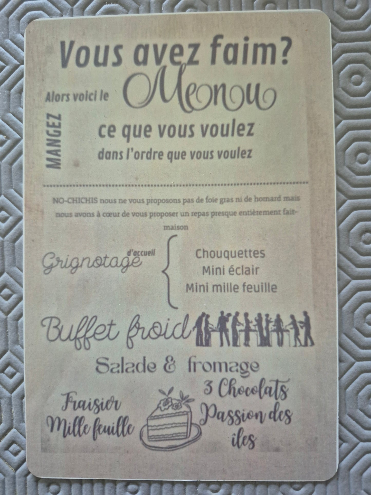 Plaque en aluminium personnalisable (pré-commande envoi du projet par mail)
