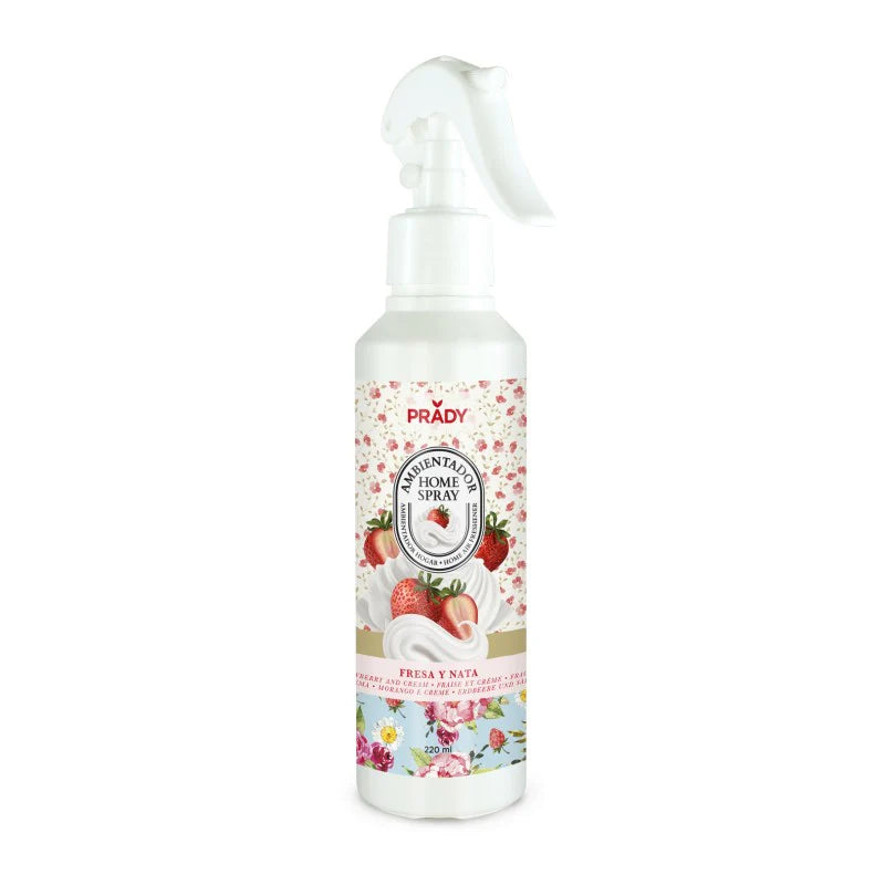 SPRAY D'AMBIANCE MAISON TISSU ET VOITURE FRAISE CHANTILLY (220ML)
